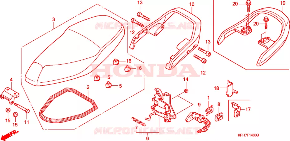 SELLE Honda SCOOTER 125 INNOVA 2003  ANF1253