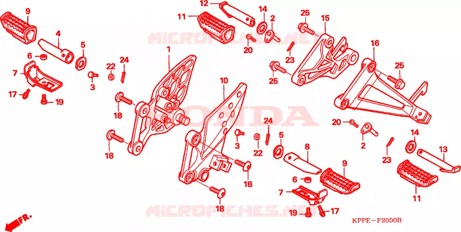 REPOSE PIED Honda MOTO 125 CBR 2010  CBR125RWA