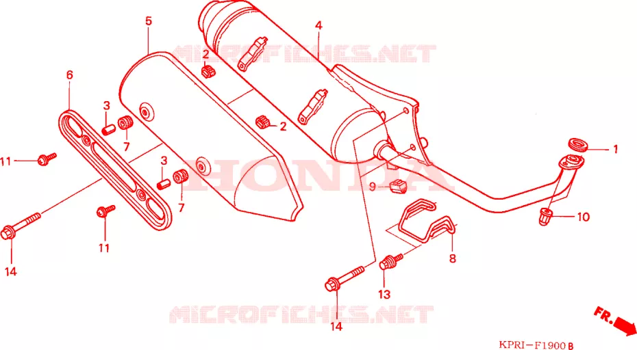 SILENCIEUX D'ECHAPPEMENT Honda SCOOTER 125 SH 2004  SH1254