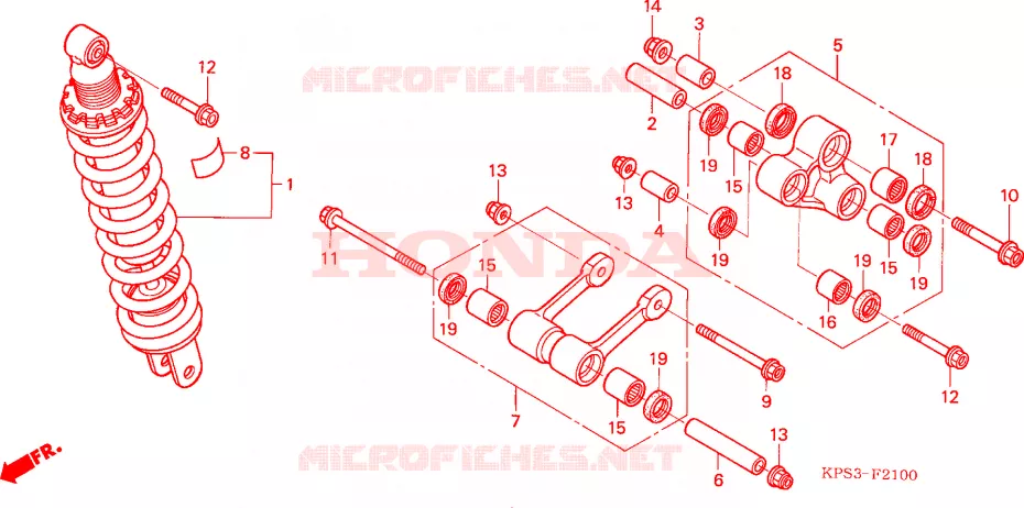 AMORTISSEUR ARRIERE Honda MOTO 230 CRF 2006  CRF230F6