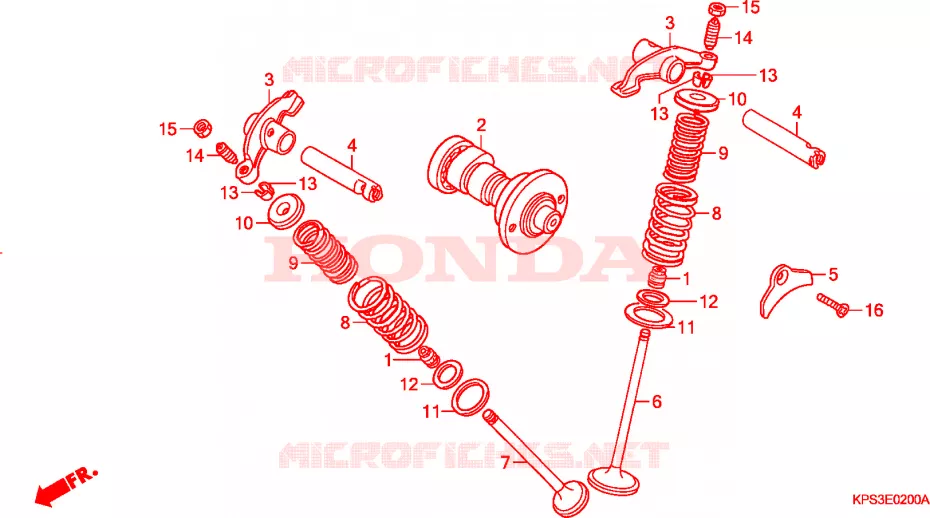 ARBRE A CAMES - SOUPAPE Honda MOTO 230 CRF 2006  CRF230F6