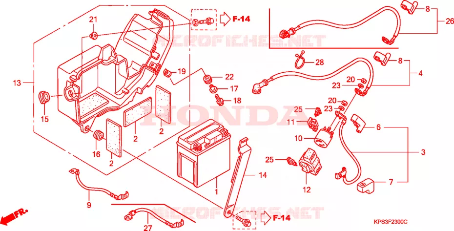 BATTERIE Honda MOTO 230 CRF 2008  CRF230F8