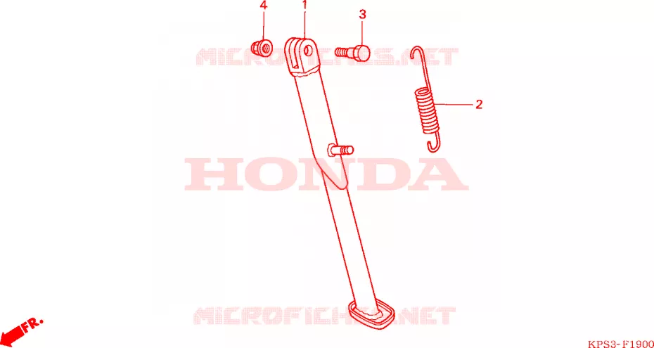 BEQUILLE LATERALE Honda MOTO 230 CRF 2006  CRF230F6