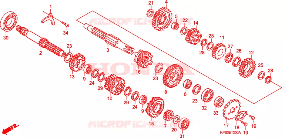 BOITE DE VITESSES Honda MOTO 230 CRF 2004  CRF230F4