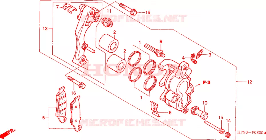 ETRIER DE FREIN AVANT Honda MOTO 230 CRF 2011  CRF230F9