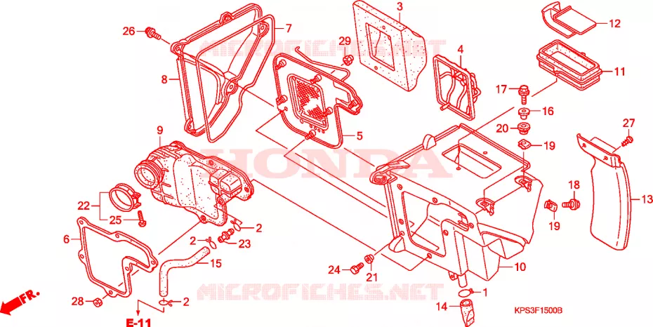 FILTRE A AIR Honda MOTO 230 CRF 2010  CRF230F9