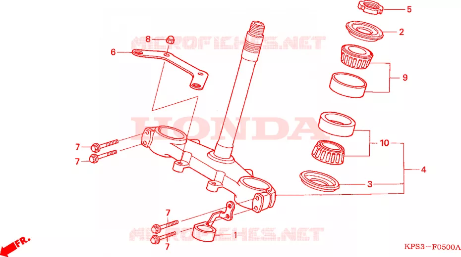 TE DE FOURCHE Honda MOTO 230 CRF 2004  CRF230F4