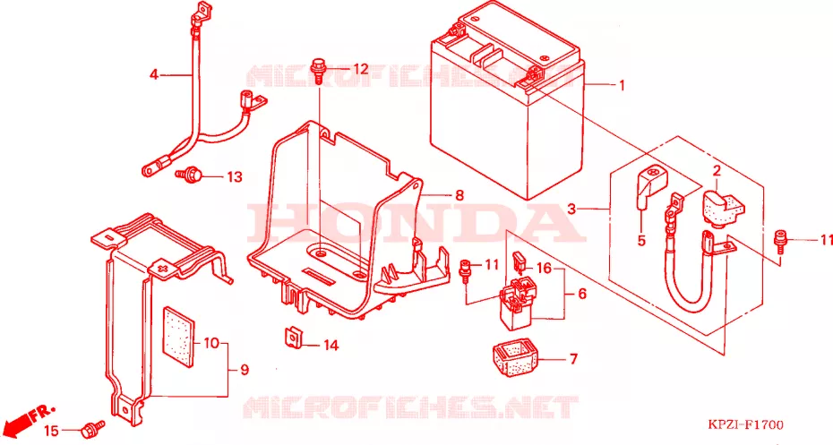 BATTERIE Honda SCOOTER 150 DYLAN 2002  SES1502