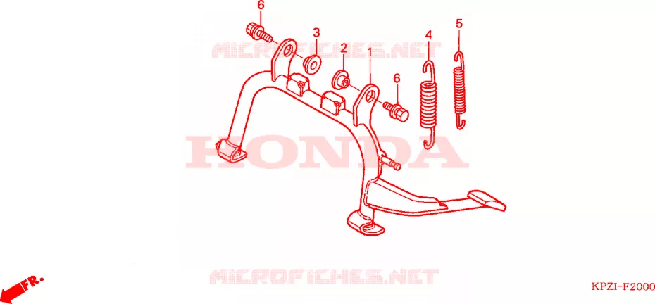 BEQUILLE Honda SCOOTER 150 DYLAN 2005  SES1504