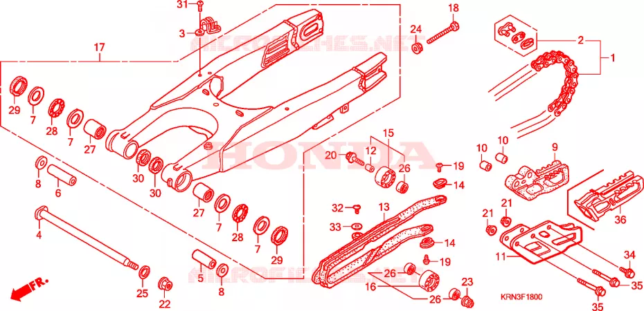BRAS OSCILLANT Honda MOTO 250 CRF 2004  CRF250R4