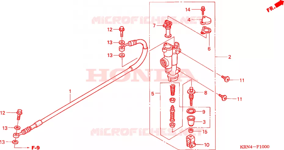 MAITRE-CYLINDRE DE FREIN ARRIERE Honda MOTO 250 CRF 2005  CRF250R5