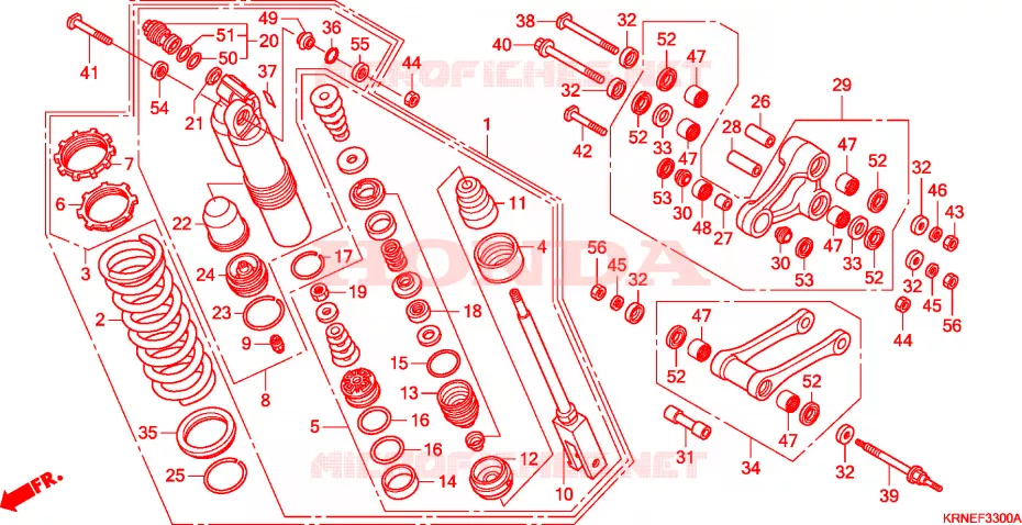AMORTISSEUR ARRIERE Honda MOTO 250 CRF 2010  CRF250RA