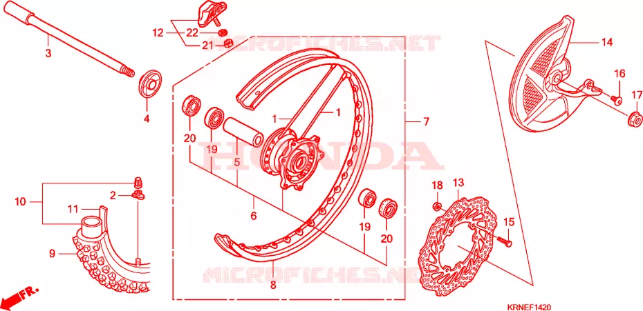 ROUE AVANT Honda MOTO 250 CRF 2010  CRF250RA