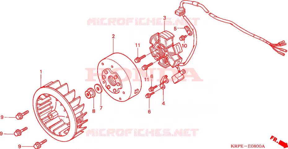 ALTERNATEUR Honda SCOOTER 100 LEAD 2005  SCV100F5