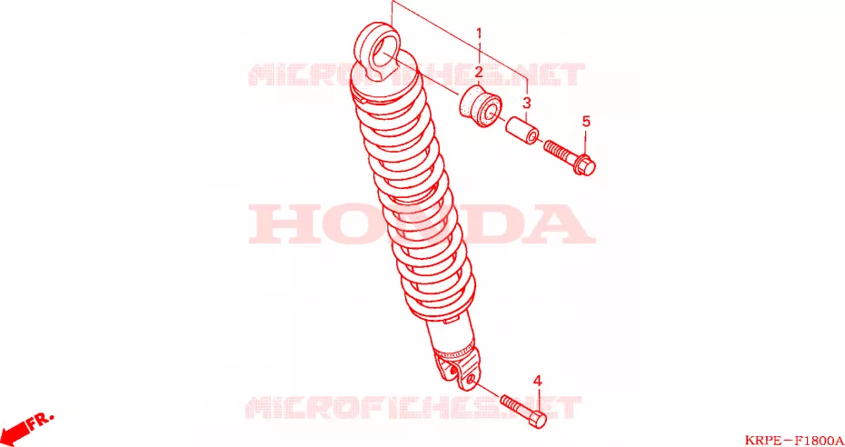 AMORTISSEUR ARRIERE Honda SCOOTER 100 LEAD 2008  SCV100F5