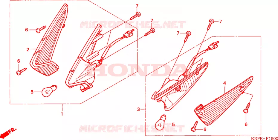 CLIGNOTANT AVANT Honda SCOOTER 100 LEAD 2008  SCV100F5