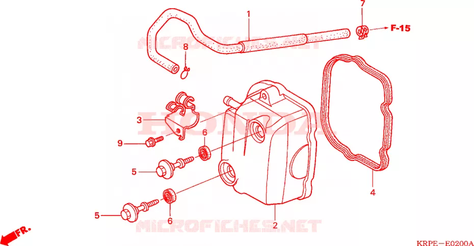 COUVRE CULASSE Honda SCOOTER 100 LEAD 2007  SCV100F5