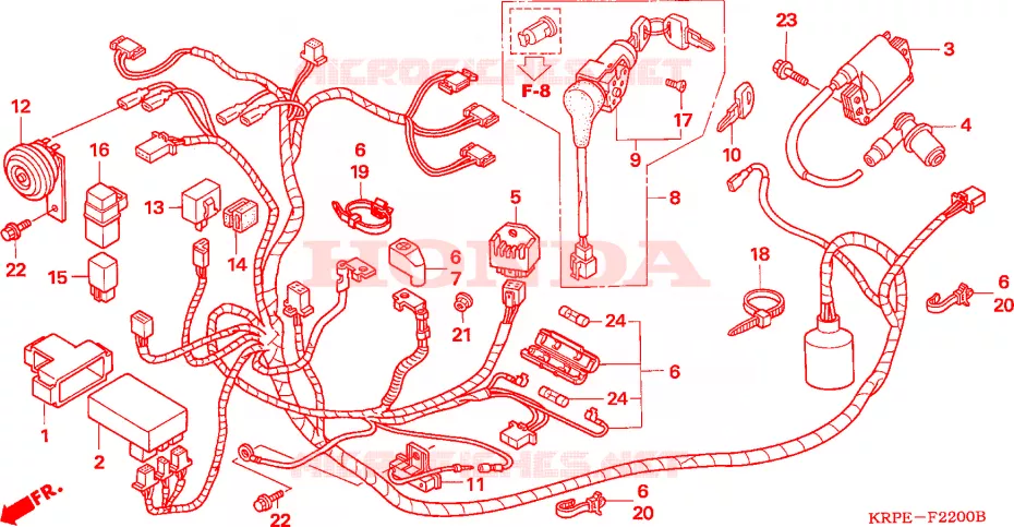 FAISCEAU DES FILS Honda SCOOTER 100 LEAD 2007  SCV100F5