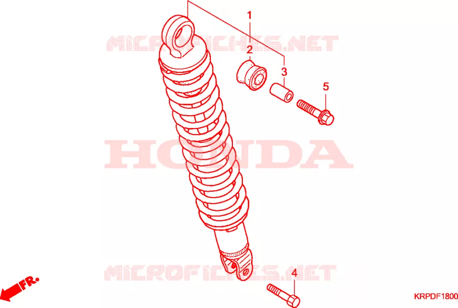 AMORTISSEUR ARRIERE Honda SCOOTER 100 LEAD 2009  SCV100F9