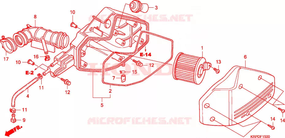 FILTRE A AIR (SCV100F9-TU) Honda SCOOTER 100 LEAD 2009  SCV100F9