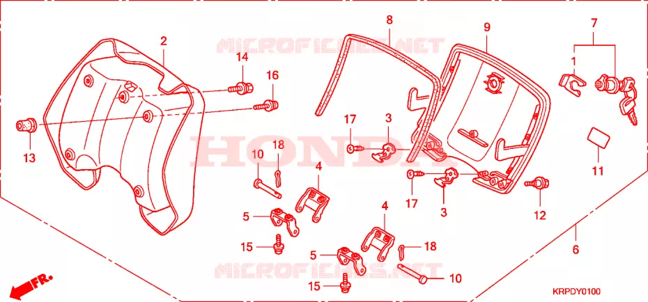 PROTEGE JAMBES Honda SCOOTER 100 LEAD 2009  SCV100F9