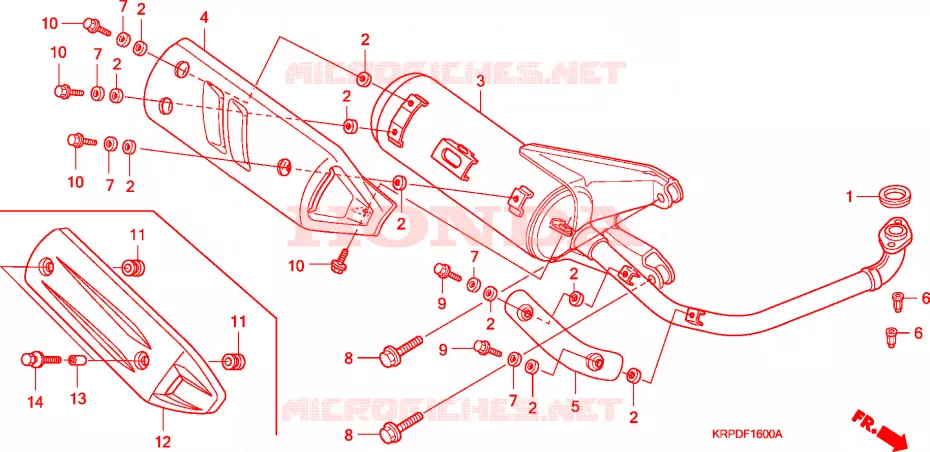 SILENCIEUX D'ECHAPPEMENT (SCV100F9-TU) Honda SCOOTER 100 LEAD 2010  SCV100FA