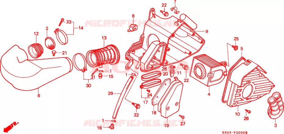 FILTRE A AIR Honda SCOOTER 250 SPAZIO 1990  CN250L