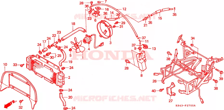 RADIATEUR Honda SCOOTER 250 SPAZIO 1995  CN250S