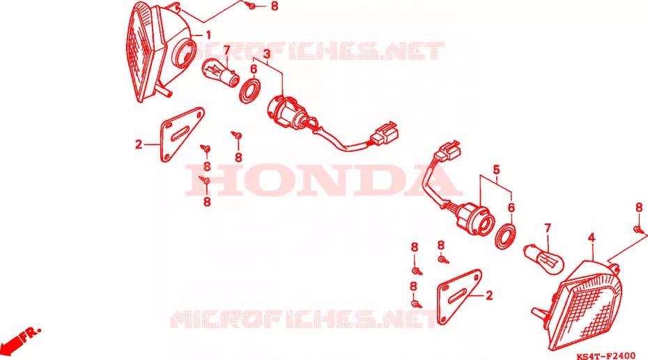 CLIGNOTANT Honda SCOOTER 250 SPAZIO 1996  CN250T