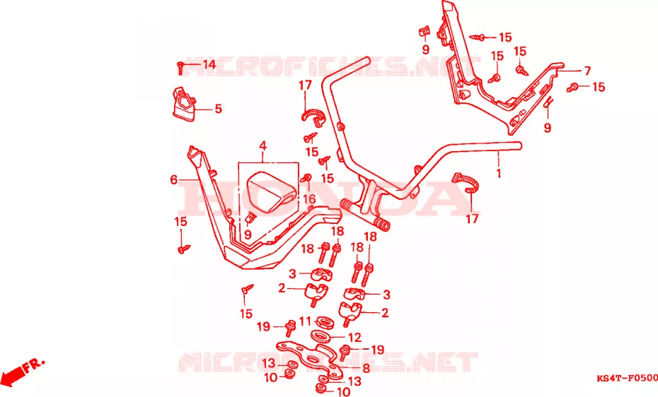 GUIDON - TE DE FOURCHE Honda SCOOTER 250 SPAZIO 1996  CN250T