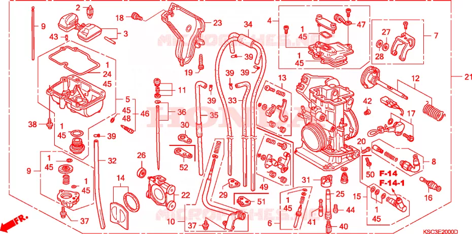 CARBURATEUR Honda MOTO 250 CRF 2009  CRF250X9
