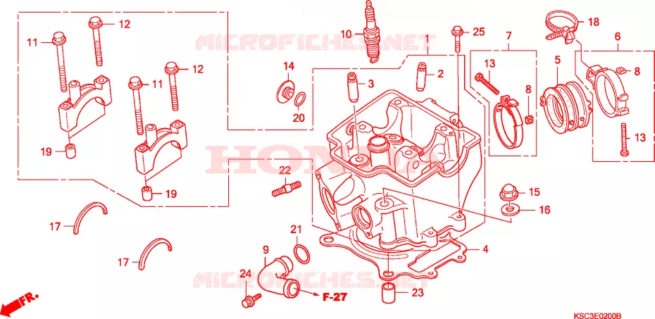 CULASSE Honda MOTO 250 CRF 2004  CRF250X4