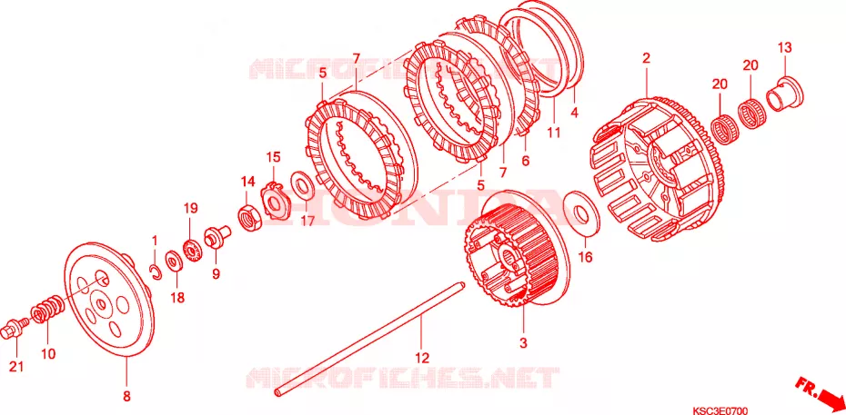 EMBRAYAGE Honda MOTO 250 CRF 2009  CRF250X9
