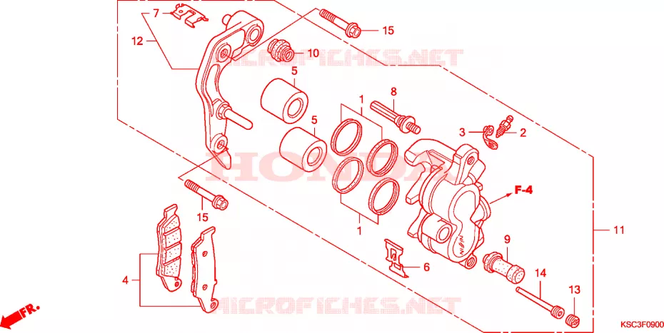 ETRIER DE FREIN AVANT Honda MOTO 250 CRF 2005  CRF250X5