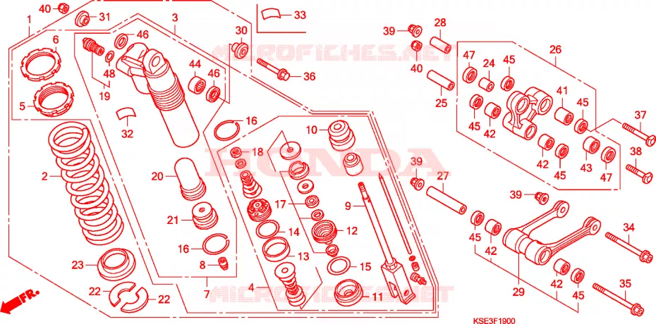 AMORTISSEUR ARRIERE Honda MOTO 150 CRF 2008  CRF150R8
