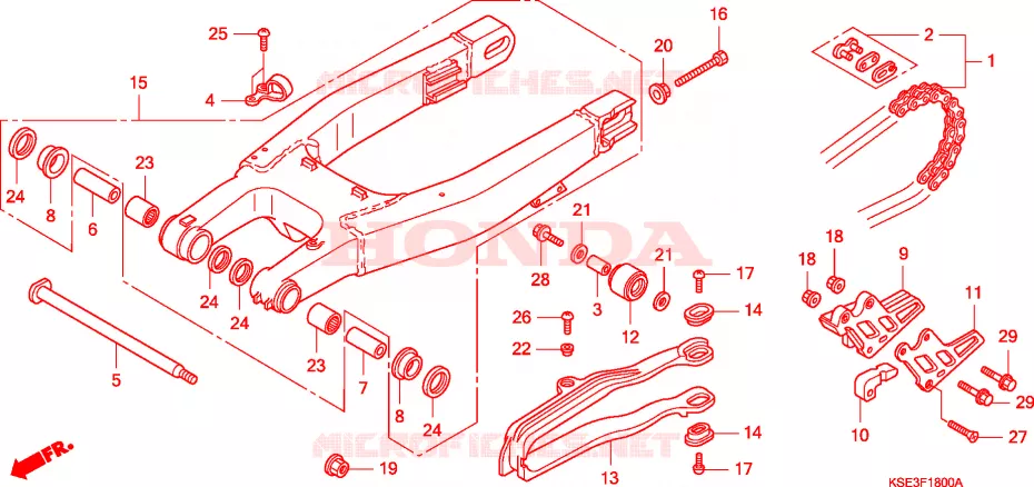 BRAS OSCILLANT Honda MOTO 150 CRF 2008  CRF150R8