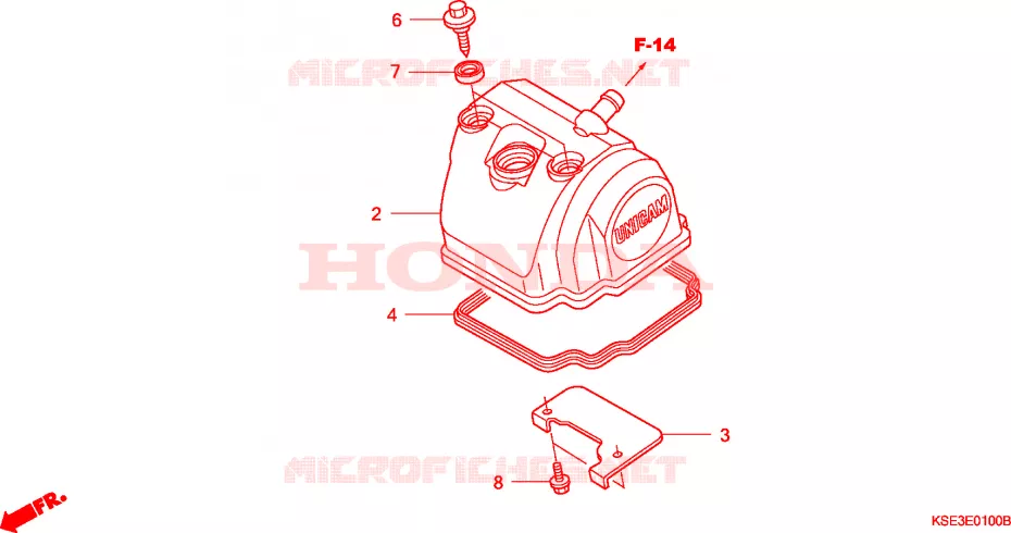 COUVRE CULASSE Honda MOTO 150 CRF 2008  CRF150RB8