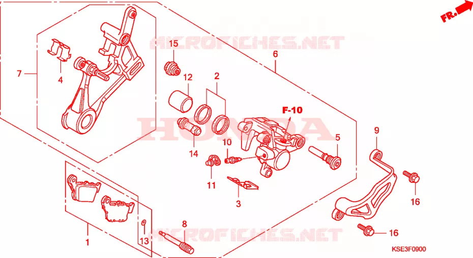 ETRIER DE FREIN ARRIERE Honda MOTO 150 CRF 2008  CRF150RB8
