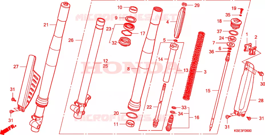 FOURCHE Honda MOTO 150 CRF 2007  CRF150R7
