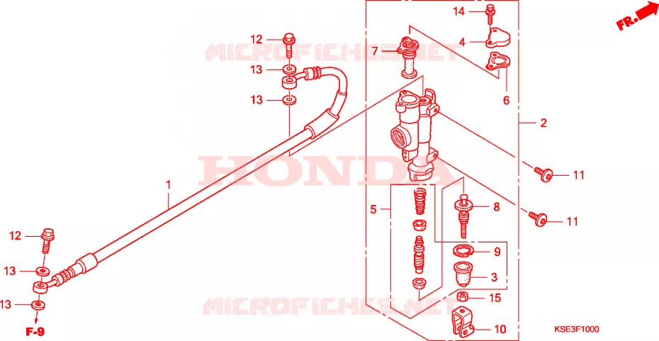 MAITRE-CYLINDRE DE FREIN ARRIERE Honda MOTO 150 CRF 2008  CRF150R8