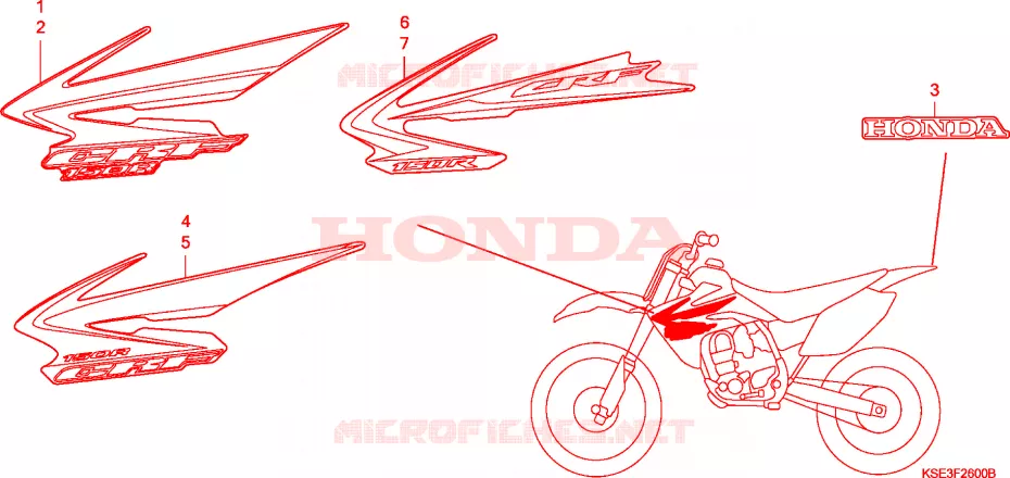 MARQUE(DE,ED,U) Honda MOTO 150 CRF 2008  CRF150RB8
