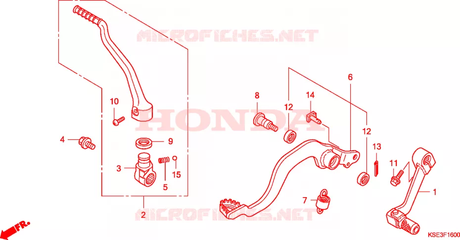 PEDALE - KICK Honda MOTO 150 CRF 2007  CRF150RB7
