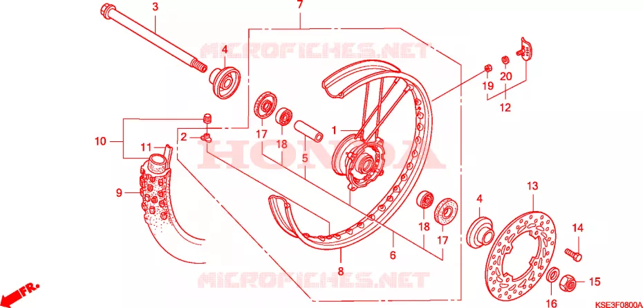 ROUE AVANT Honda MOTO 150 CRF 2008  CRF150R8