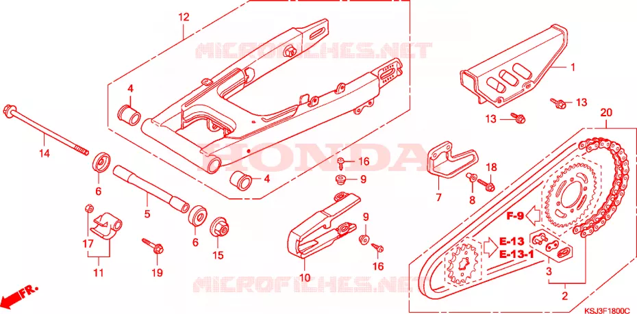 BRAS OSCILLANT Honda MOTO 80 CRF 2006  CRF80F6