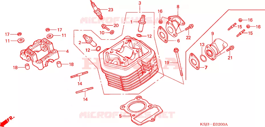 CULASSE Honda MOTO 80 CRF 2004  CRF80F4