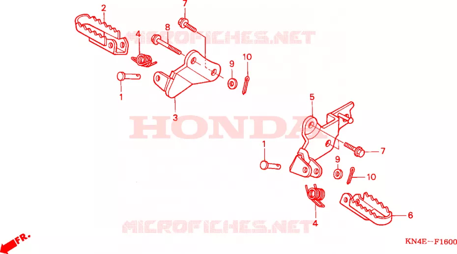 REPOSE PIED Honda MOTO 100 CRF 2006  CRF100F6