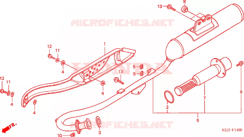 SILENCIEUX D'ECHAPPEMENT Honda MOTO 80 CRF 2007  CRF80F7