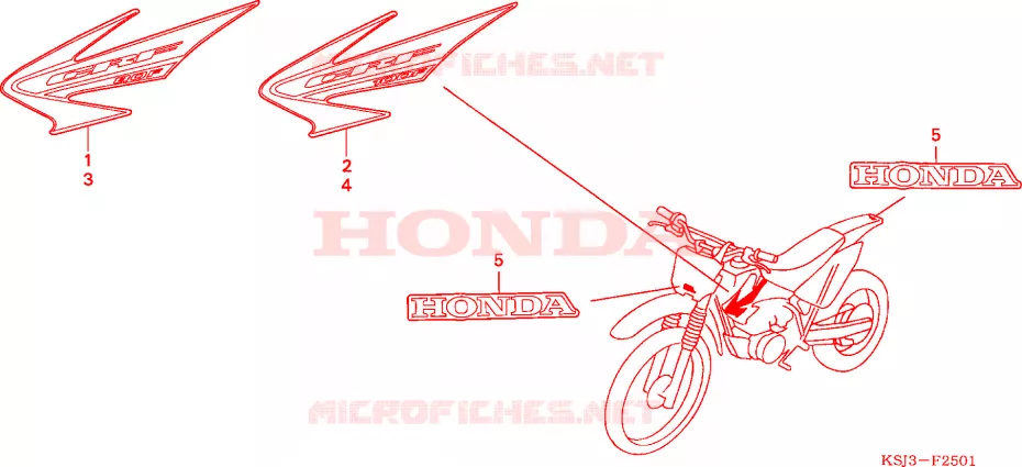 t (CRF80F5/CRF100F5) Honda MOTO 100 CRF 2005  CRF100F5