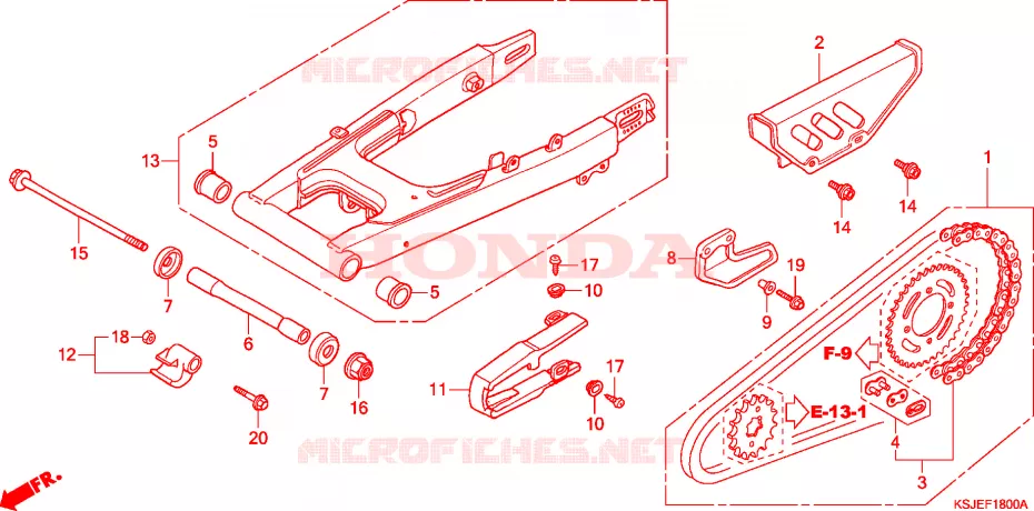 BRAS OSCILLANT Honda MOTO 80 CRF 2010  CRF80F9