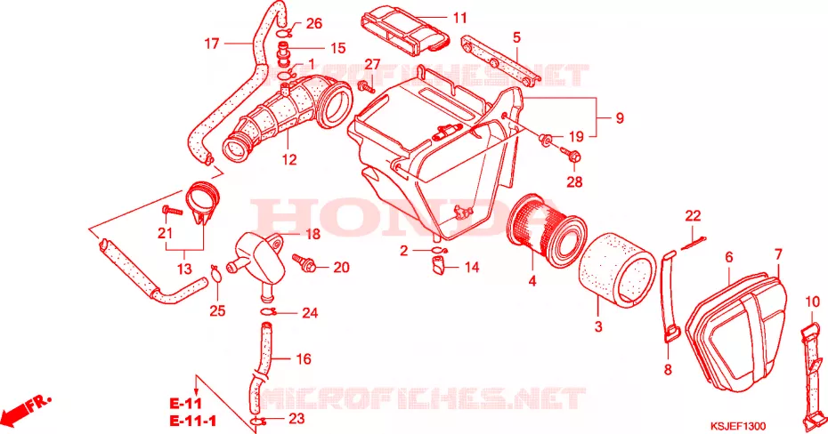 FILTRE A AIR Honda MOTO 80 CRF 2010  CRF80F9